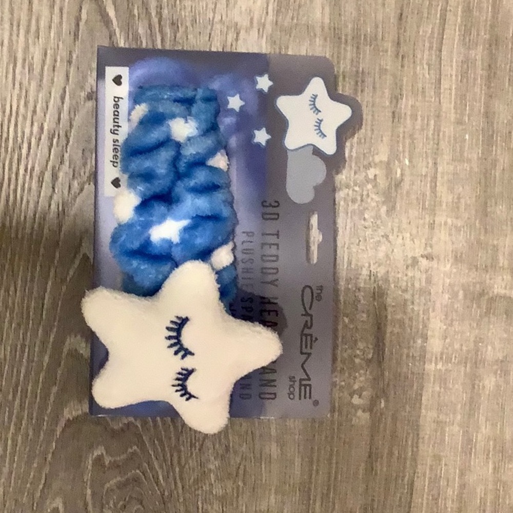 3D teddy headband plushy spa headband